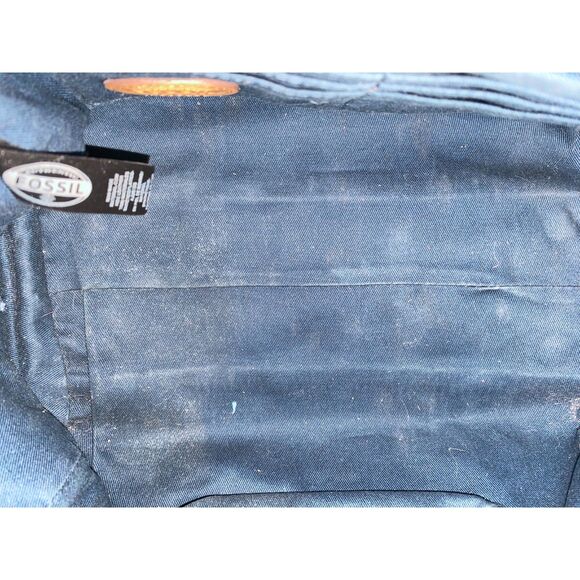 Fossil Blue and Brown Sydney Satchel with After Market Crossbody Shoulder Strap - Picture 4 of 7